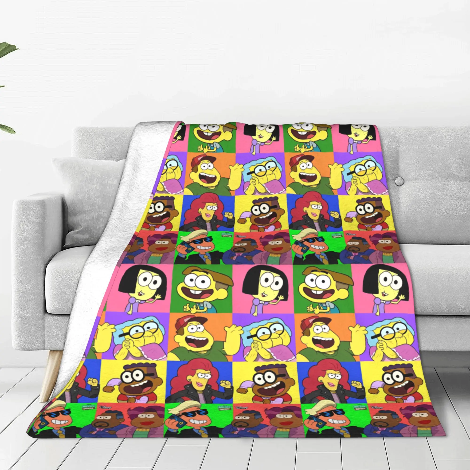 Big City Greens Family Group Blanket Cartoon Channel Cricket Flannel Awesome Warm Throw Blankets Coverlet Spring Autumn Outdoor