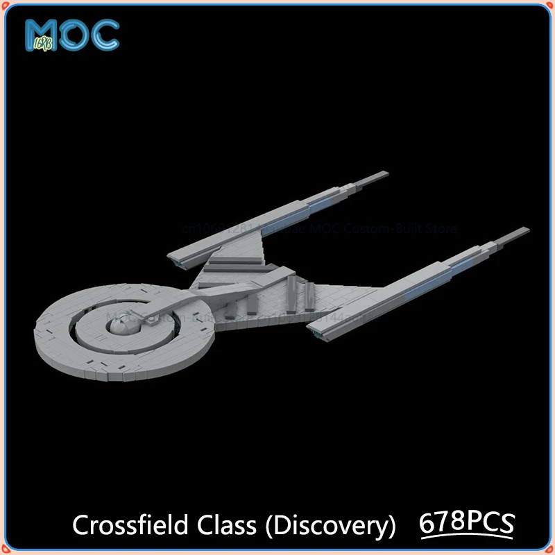 1:1500 Scale Crossfield Class (Discovery) Model MOC Building Blocks DIY Assemble Bricks Space Collection Xmas Toys Gifts 678PCS
