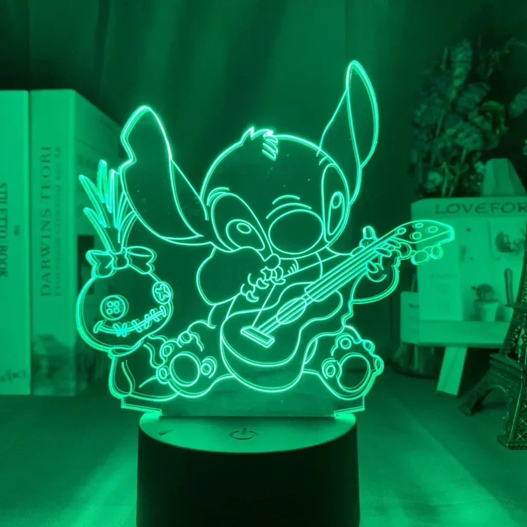 Luz LED 3D de dibujos animados para niños, lámpara de mesa con USB, 16 colores, juguetes para fiesta de cumpleaños y dormitorio