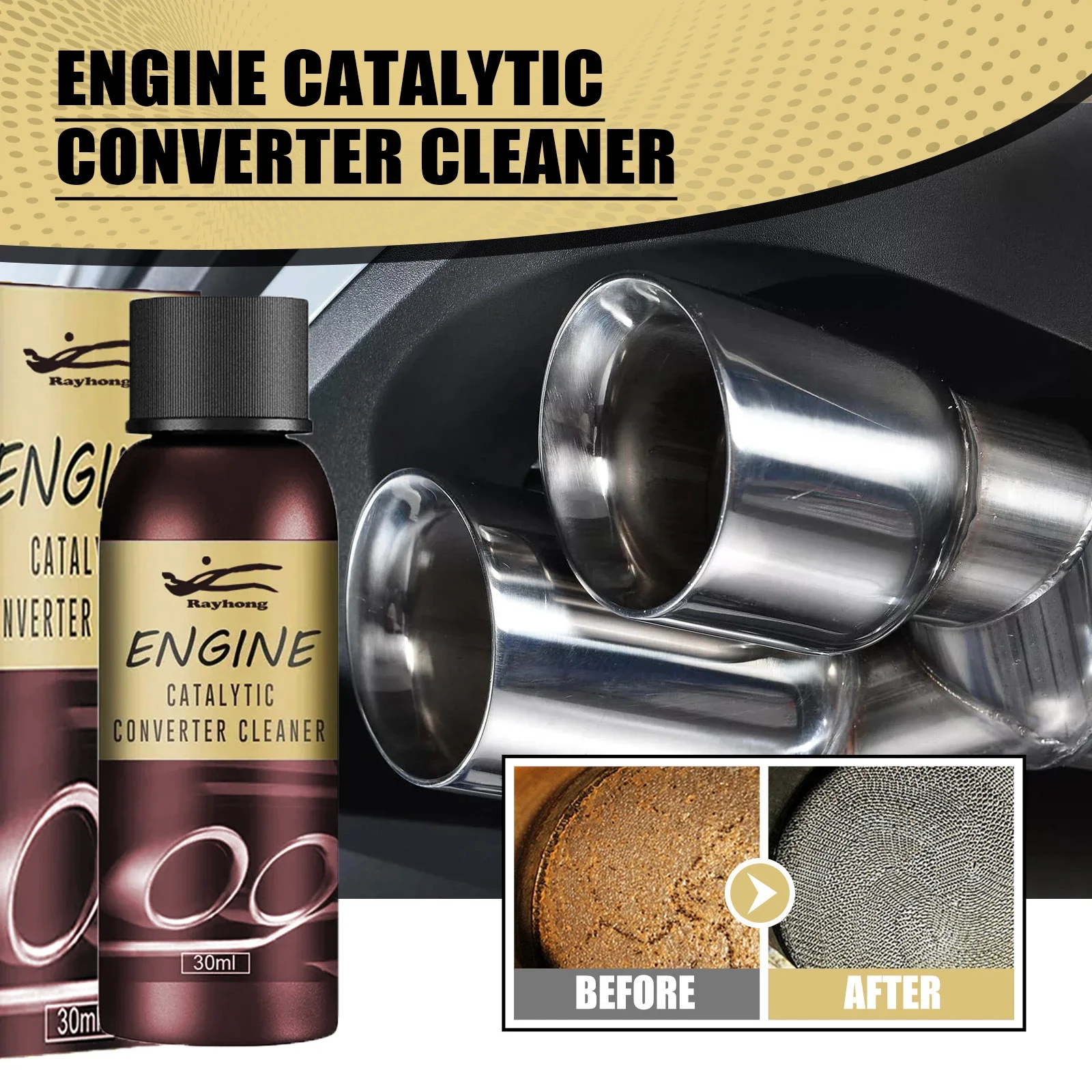 LT engine catalytic converter cleaner, no disassembly and cleaning, engine carbon removal, exhaust cleaner