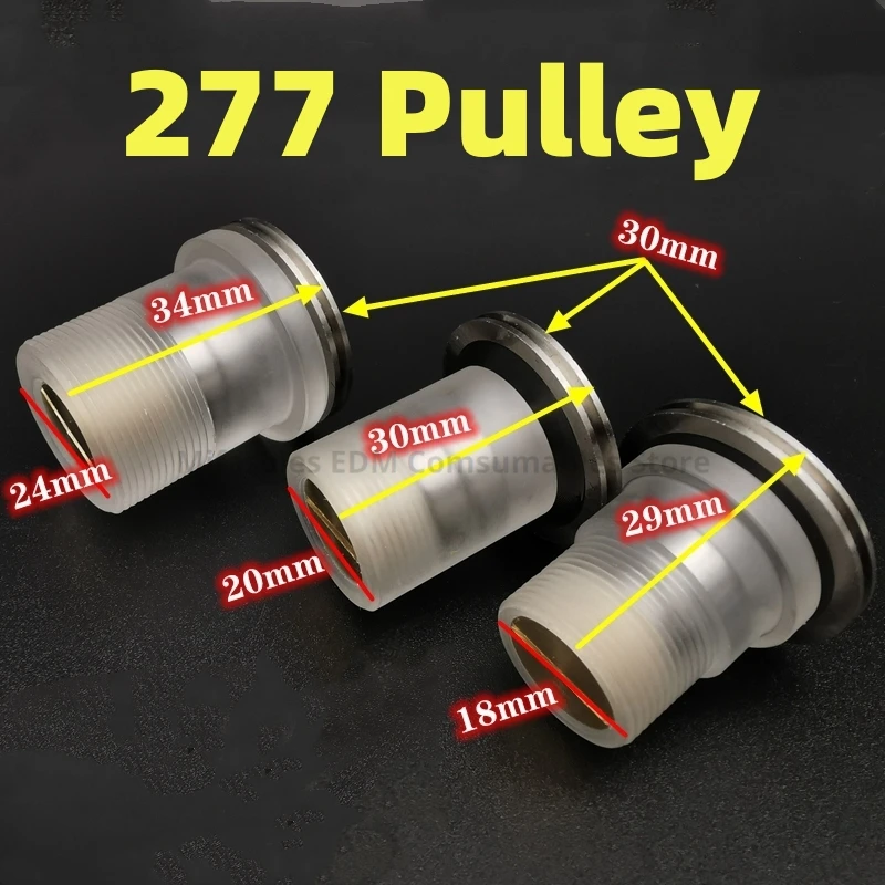 Wire Cut Parts 227 Pulley Roller OD20*L30mm OD24*L34mm Seat Guide Wheel Pulley Complete Assembly for WEDM Wire Cutting Machine