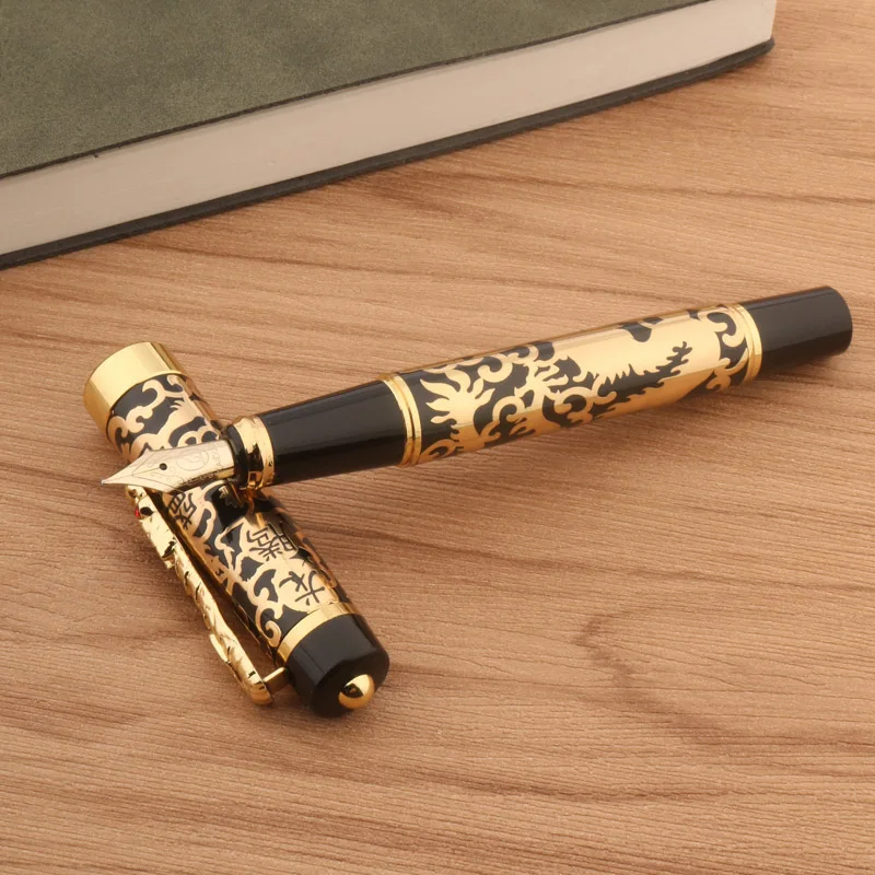 

Relief Fountain Pen Golden Dragon Pen Business Office School Supplies Writing Pen