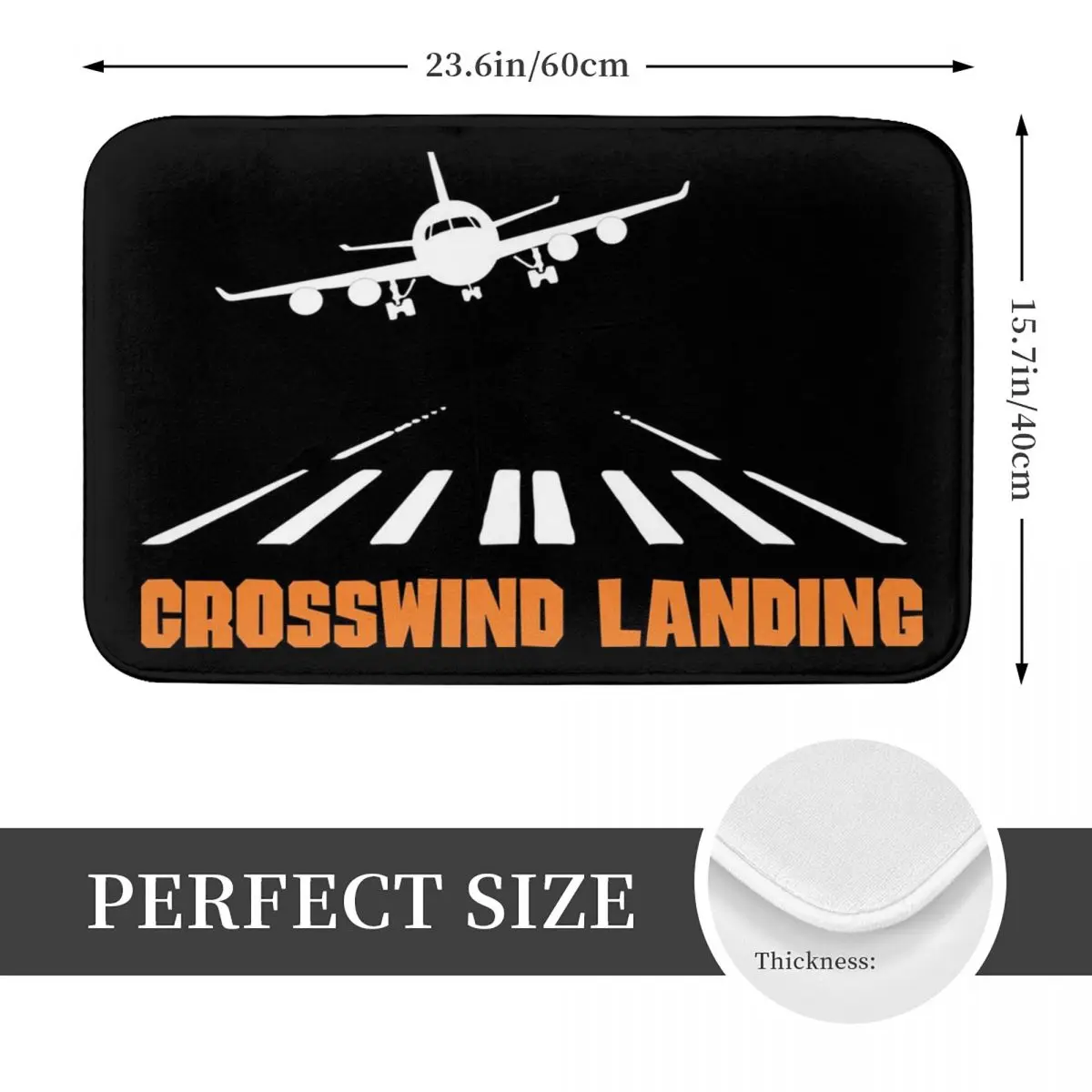 Airplane Crosswind Landing Doormat Non-slip Super Absorbent Bathroom Floor Mats Home Entrance Rugs Kitchen Carpet Footpad