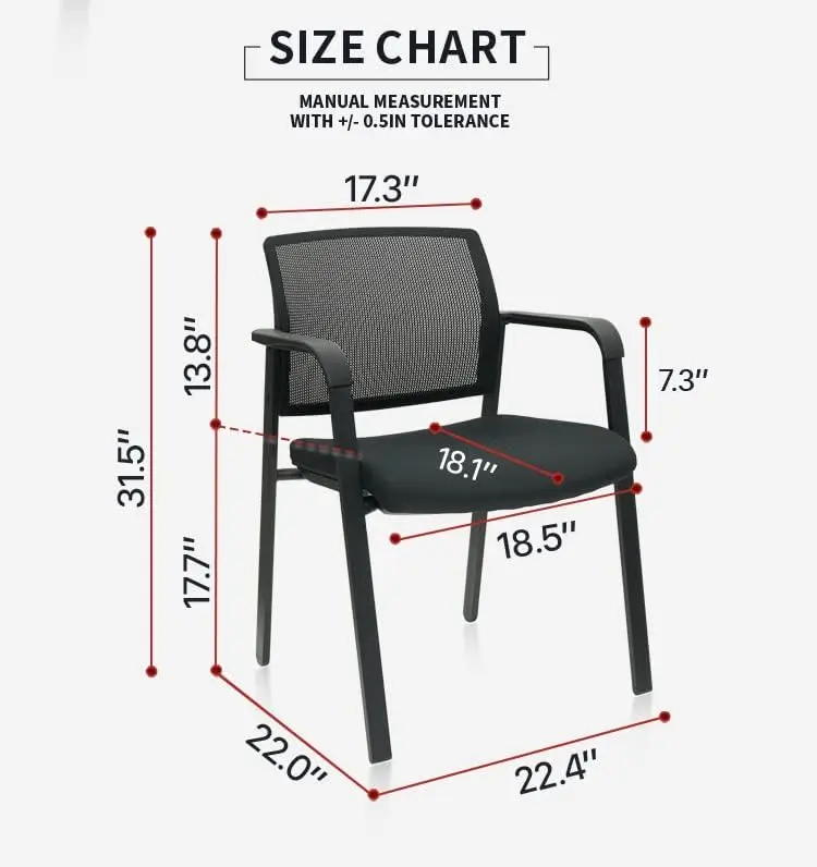 메쉬 백 스태킹 암 체어, 실내 원단 시트, 인체공학적 목재 지지대, 사무실 학교 교회 손님용