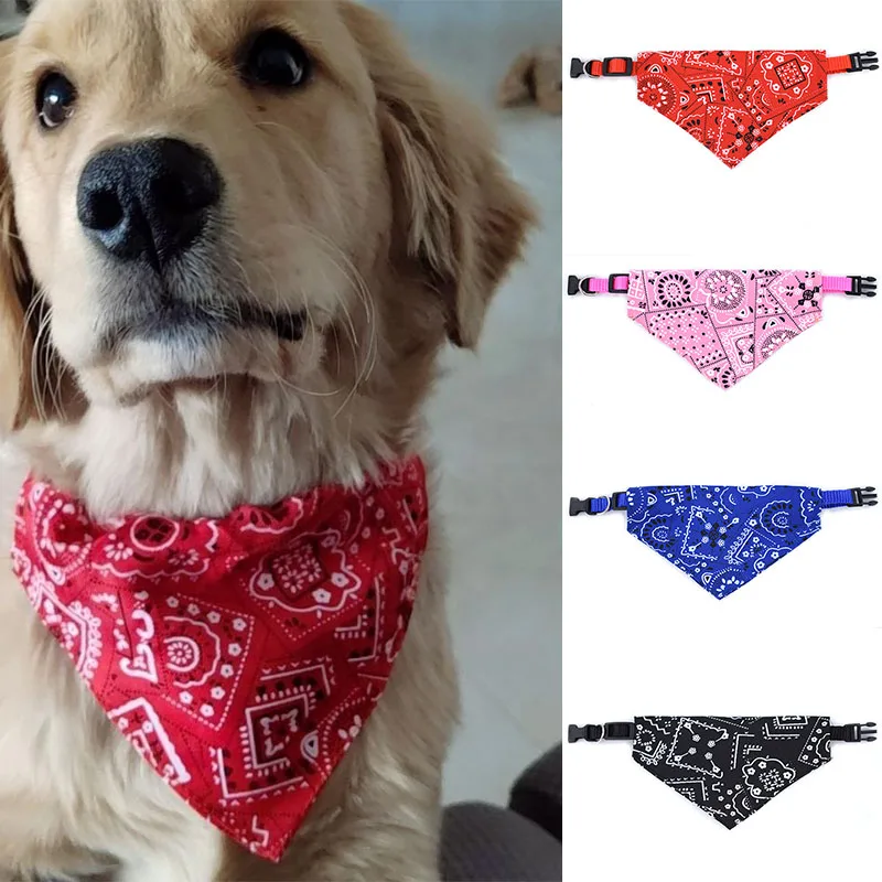 Decoración de cuello de perro y gato, vendaje Triangular ajustable para mascota, bufanda lavable, Bandana, Baberos, vestido de fiesta de cumpleaños para gato GWFD02