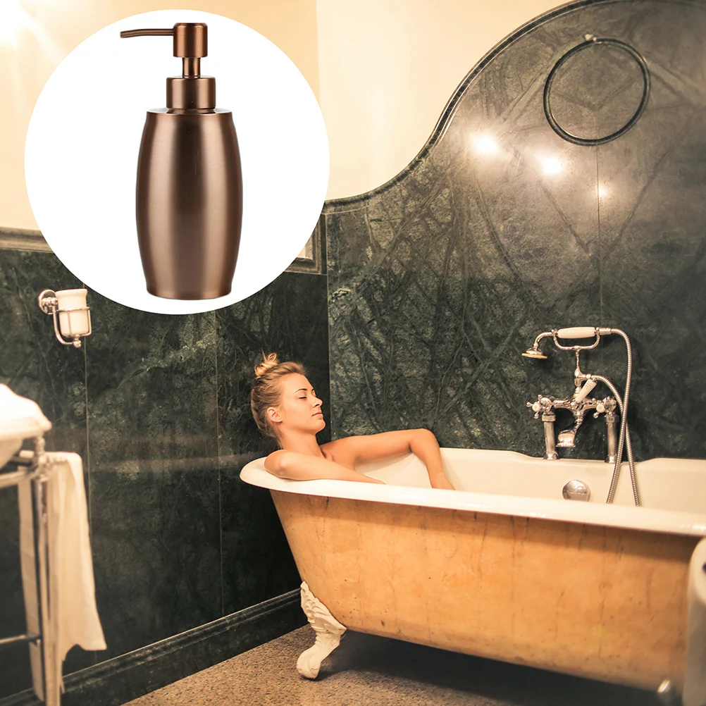 

1pc Soap Stainless Steel Portable Liquid Container Kitchen Push Type Lotion Dispenser Bathroom Travel Lotion Pump Dispenser