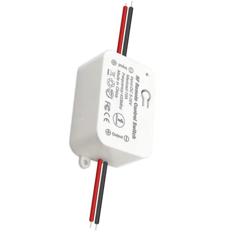 -MEOF 433Mhz لاسلكي للتحكم عن بعد التبديل تيار مستمر 6 فولت 12 فولت 24 فولت 30 فولت 36 فولت 10A جهاز استقبال مرحل RF صغير لمضخات ضوء LED مروحة