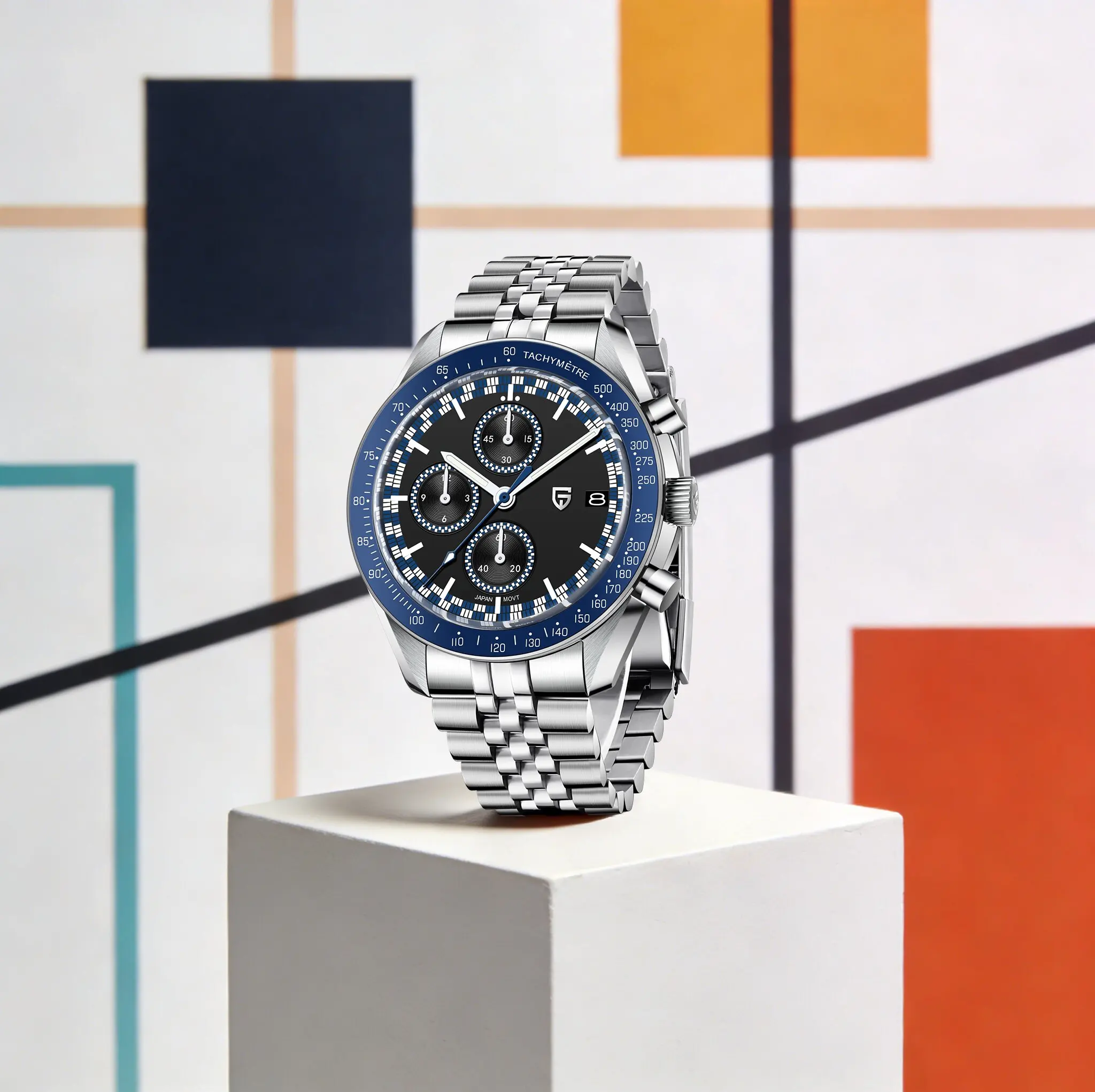 

Мужские кварцевые часы PAGANI DESIGN: роскошь и стиль, формальный дизайн, нержавеющая сталь, тахометр, маленькие три стрелки, светящийся календарь