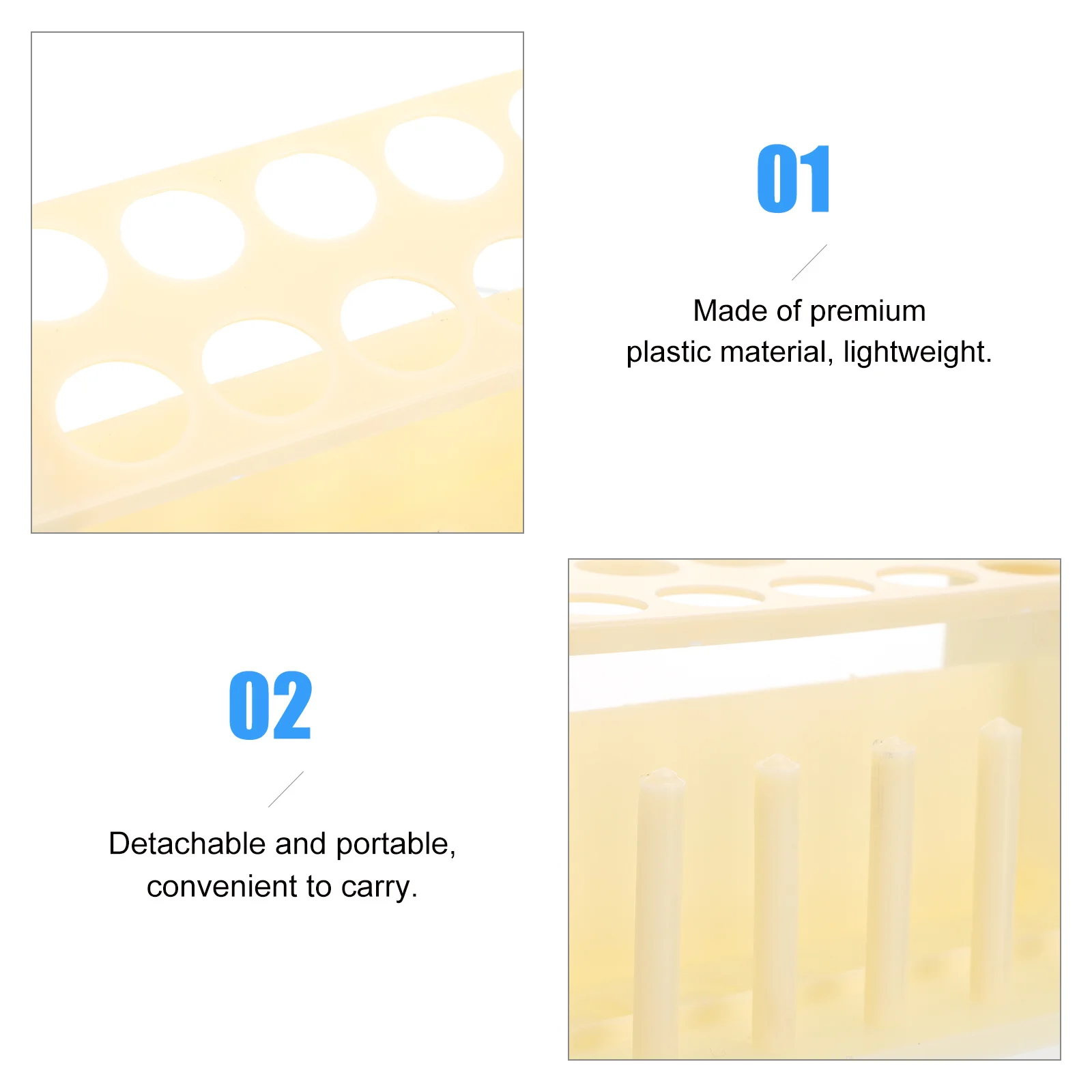 Fine Workmanship Test Tube Shelf Labs Rack Laboratory Stand Portable Organizer for Tubes Storage