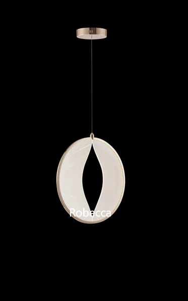 LED Pendant lamp Single light Acrylic Mordent style Round shape bedroom canteen coffee shop hanging chanderlier house living