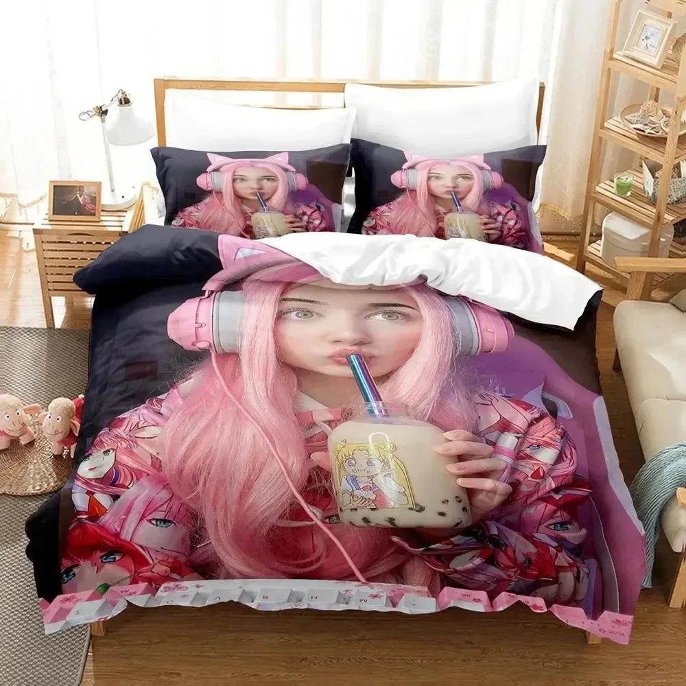 

3D Print Belle Delphine 3D Bedding Set Duvet Cover Pillowcases Single Twin Full Queen King Size Home Decor Pillowcase Boys Gift