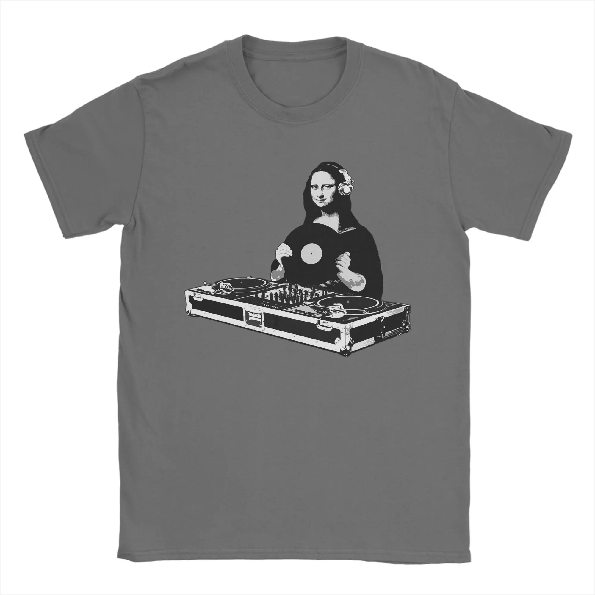 Men's DJ Mona Lisa T Shirts  Cotton Clothes Awesome Short Sleeve O Neck Tee Shirt Summer T-Shirt