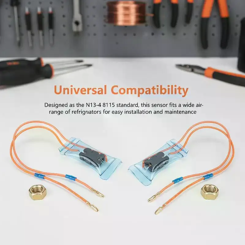Bimetal Refrigerator Defrost Thermostat Bimetallic Replacement 2 Wire N13-4 8115 Degrees Fridges Defrost Thermostator