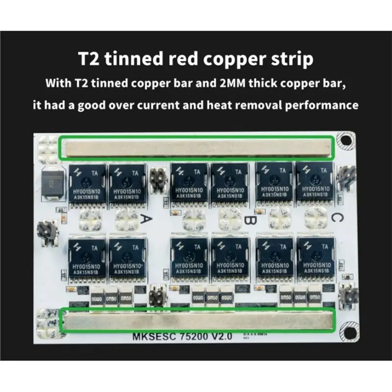 [B24B!】 High Current VESC 75200 V2 75V 200A Alu PCB Version Of VESC For E-Foil Fight For E-Scooter Off-Road Robots Surfboards AG
