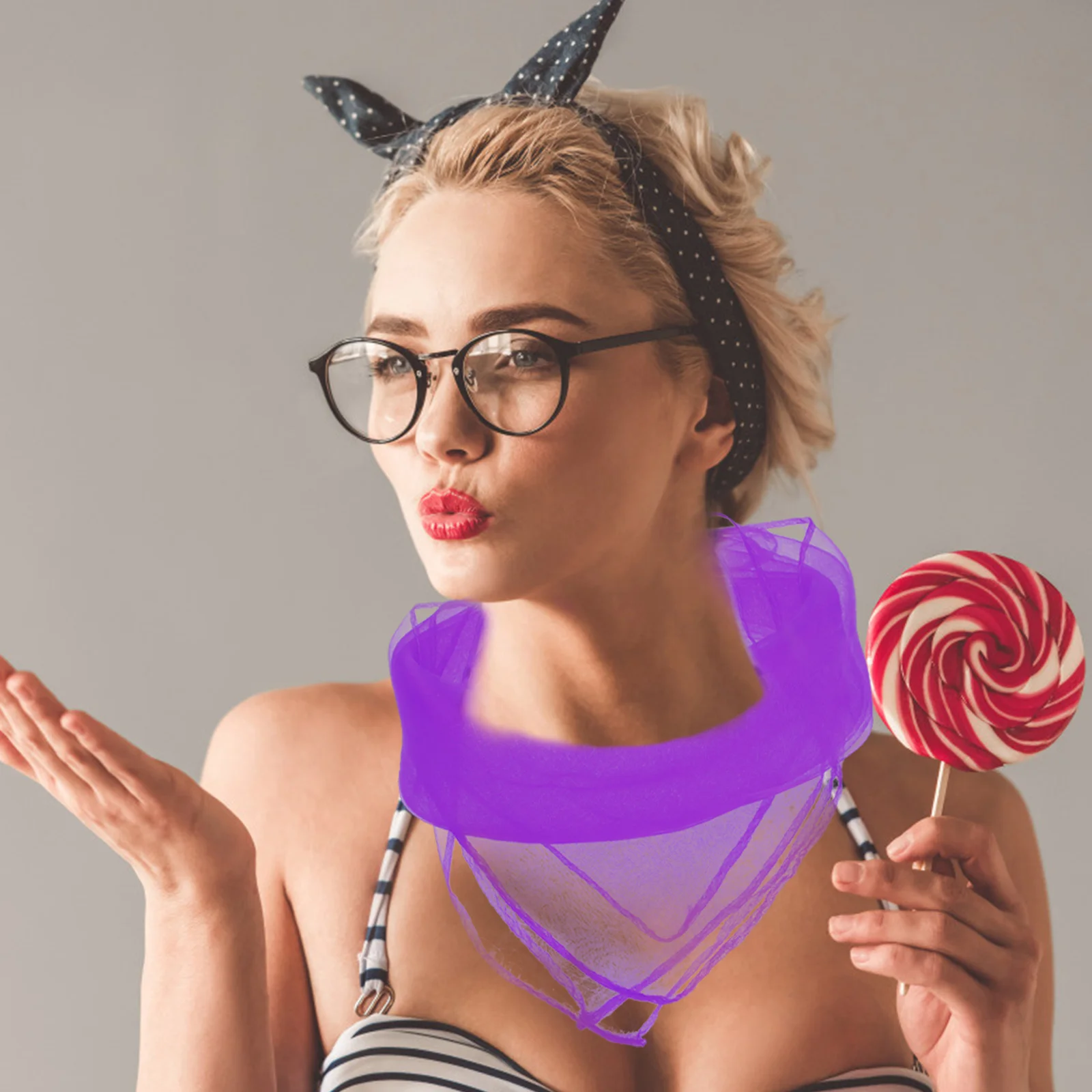 

10Pcs Premium Material Silk Scarves Lightweight Breathable Square Dance Accessories Silk Scarf Outdoor Scarves