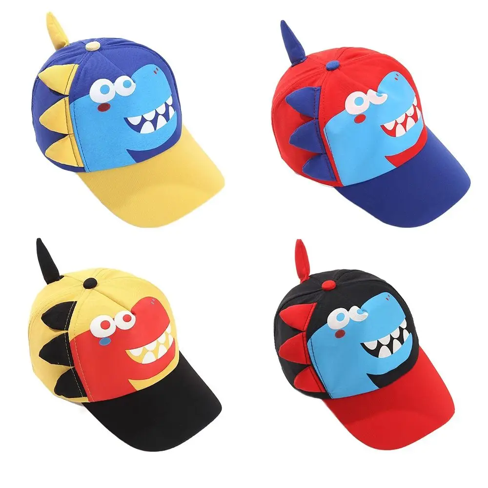 

Trendy Windproof Baseball Cap Sunshade Cool Children's Sun Hat Dinosaur Shape Adjustable Peaked Cap for Boys Girls