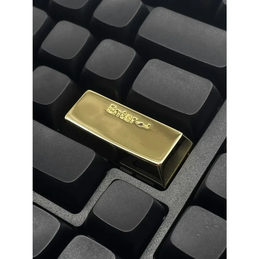 Three-colour Glossy Metal Enter Key Keycap Applicable Left Shift Cherry Profile Custom Keycap for Mechanical Gaming Keyboard