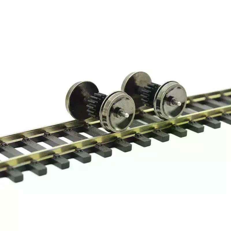 2 stuks HO Schaal Wielen Upgrade DC Wielset Voor 1:87 Model Treinen Spoorweg HO Gauge Wielen Voor Modeltreinen DIY Accessoire