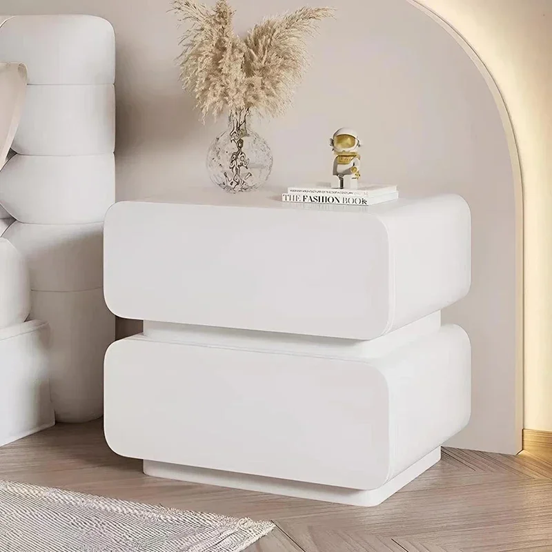 Bedroom Bedside Table Nightstands Nordic Room Night Bed Desk Storage Sofa Side Low Stand Nachttisch Designer Design Living image 4