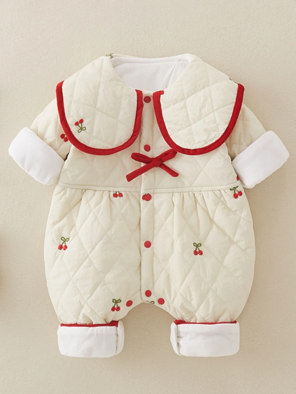 

Newborn Baby Girl Long Sve Thin Cotton Rer Outwear Warm Cling Suit Autumn Winter Cartoon Korean Sle Single Button