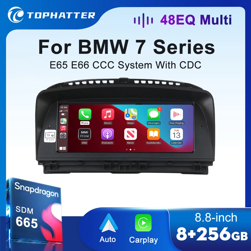 

8.8'' Car Radio For BMW 730 735 740 E65 E66 2001 - 2010 CCC CIC System Wireless CarPlay Android Auto GPS Multimedia Player