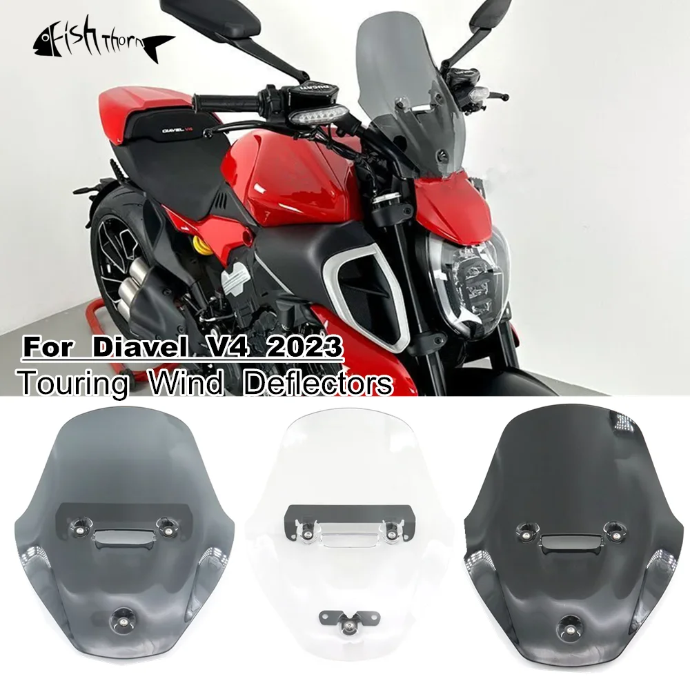 

Motorcycle WindScreen Windshield Fairing Deflector Cover Wind Deflector Visor For Ducati Diavel V4 2023