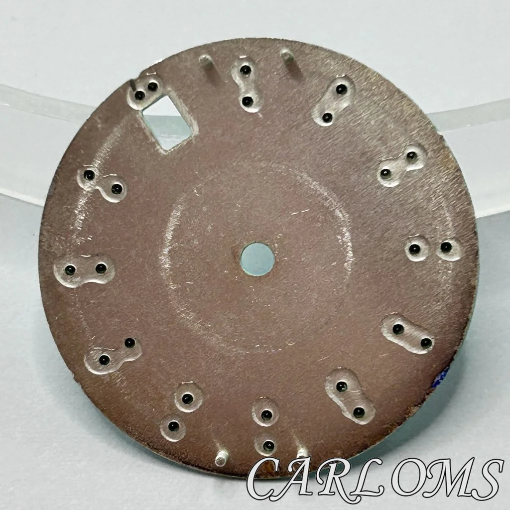 TOP 28.5mm NH35 NH35A 4R35 Silver Blue Black Green Lake Blue Sterile Luminous Watch Dial At 3 And 3.8 O'clock Crown