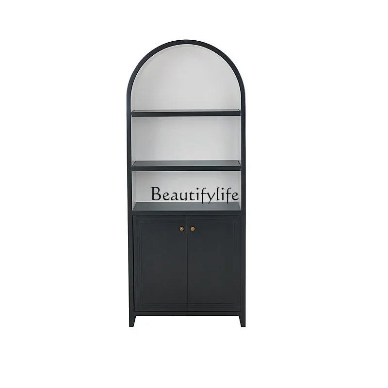 

FG17American light luxury solid wood bookcase post-modern simple door storage cabinet French style