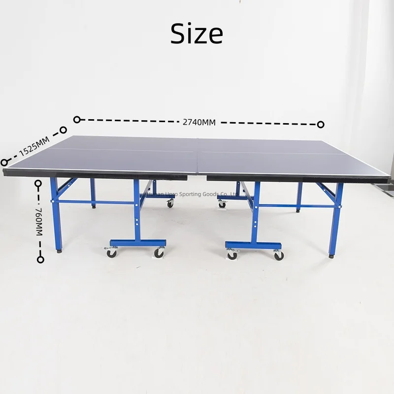 High Quality Standard Size Foldable Table Tennis Table with Mobile Wheels for Indoor Outdoor Family Entertainment MDF Material