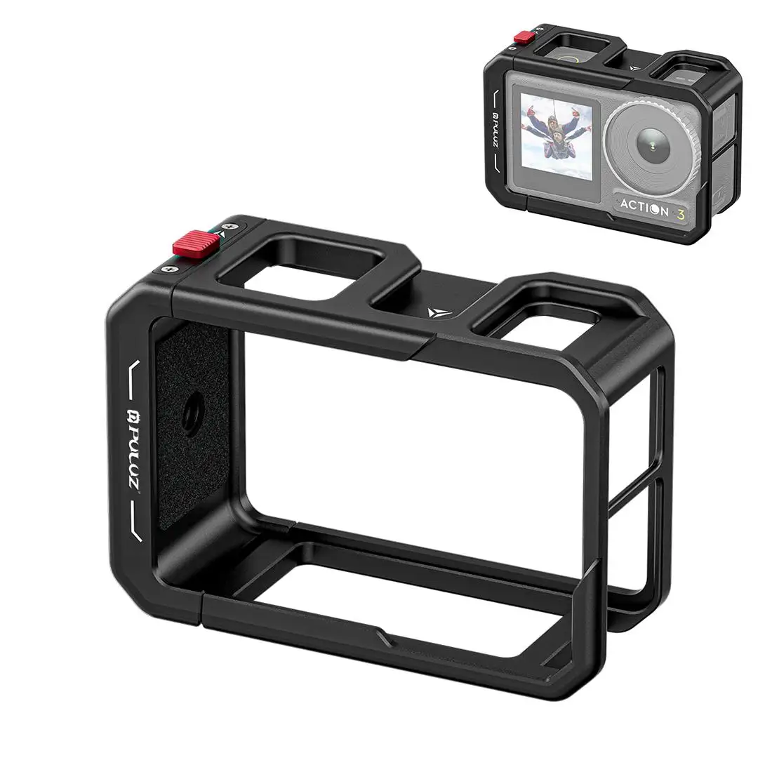 Aluminum Alloy Camera Protective Frame For DJI Osmo Action 5 Pro/4/3 All-inclusive Cage Expansion Adapter Frame &Lens Cover