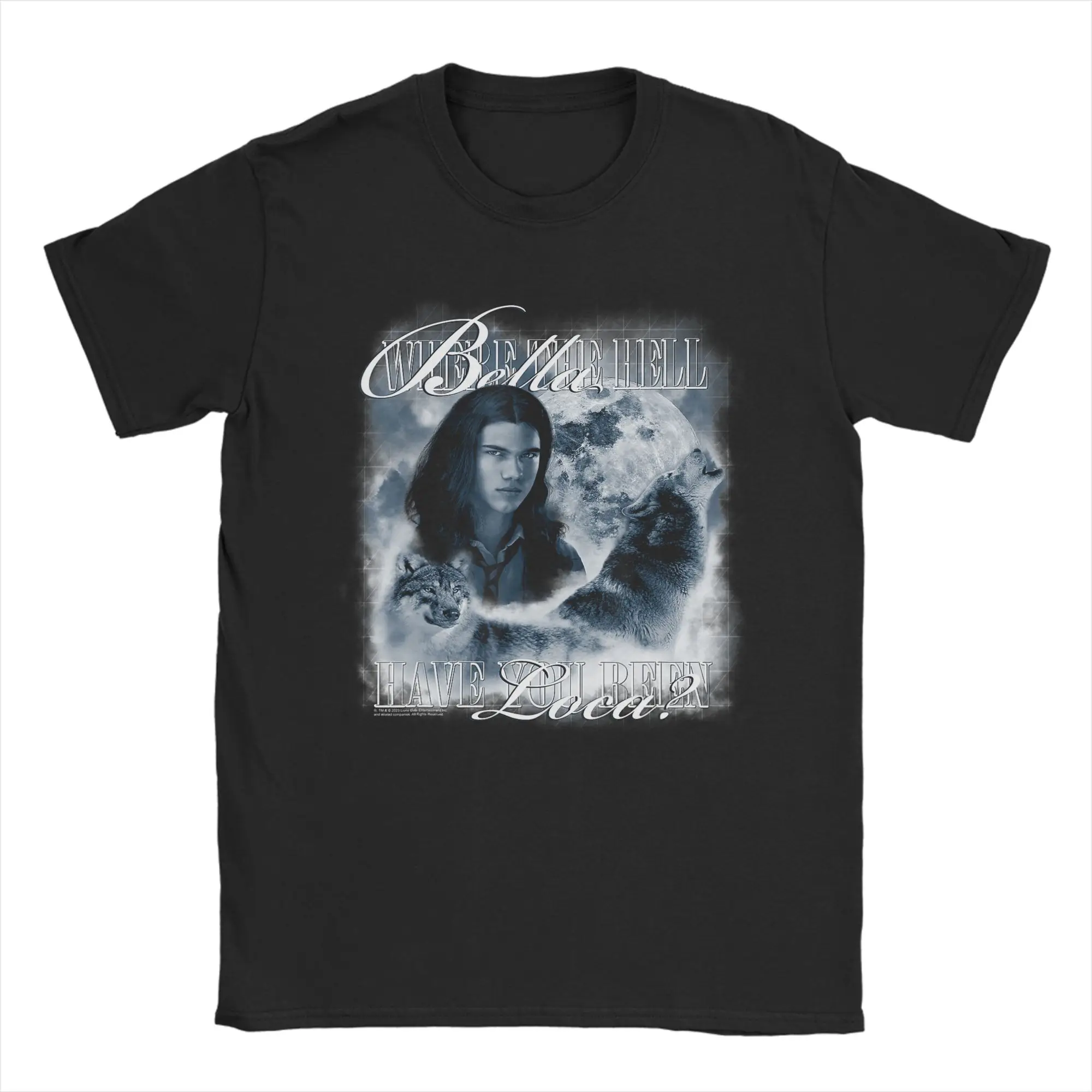 Twilight Saga Retro Jacob Wolf Moon Loca Movie T-Shirt Summer T-Shirts 100% Cotton Crew Neck Oversized Tees Short Sleeve Tops