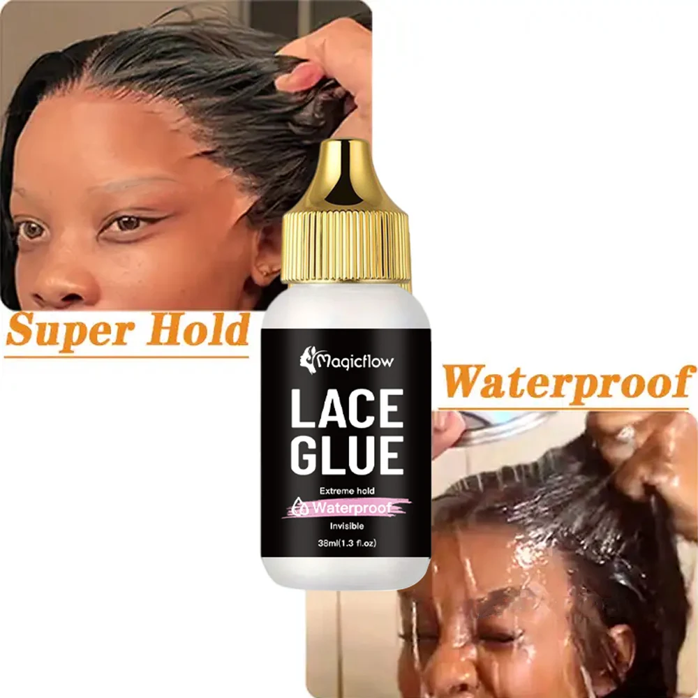 

38ml/1.03fl.oz Waterproof Lace Wig Glue - Extremely Hold, Invisible, Quick Dry & Easy Removal - No Odor Hair Adhesive for Wigs