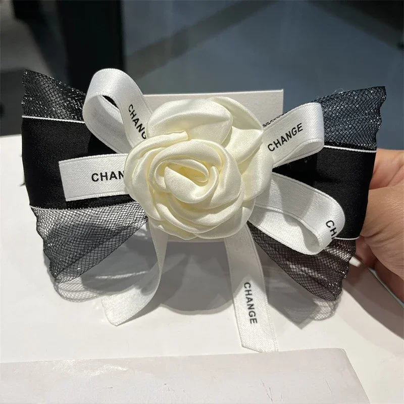 Fashion Elegant Rose Hairpin Women 2023 New Temperament Korean Headwear Flower Bows Hairclips Wholesale Accessories for