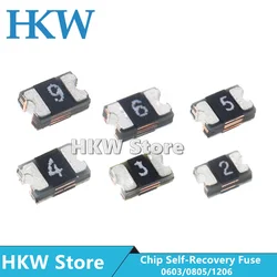 20PCS 1206 0805 0603 Patch Self-Recovery Fuse 100MA/200MA/350MA/500MA/1A/1.5/2A/3A 6V/9V/15V NEW