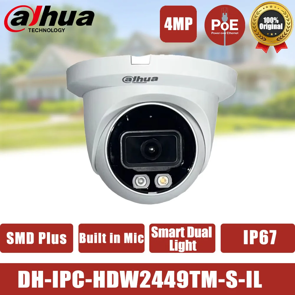 

Dahua 4MP Smart Dual Light Fixed-focal Eyeball WizSense Network Camera DH-IPC-HDW2449TM-S-IL