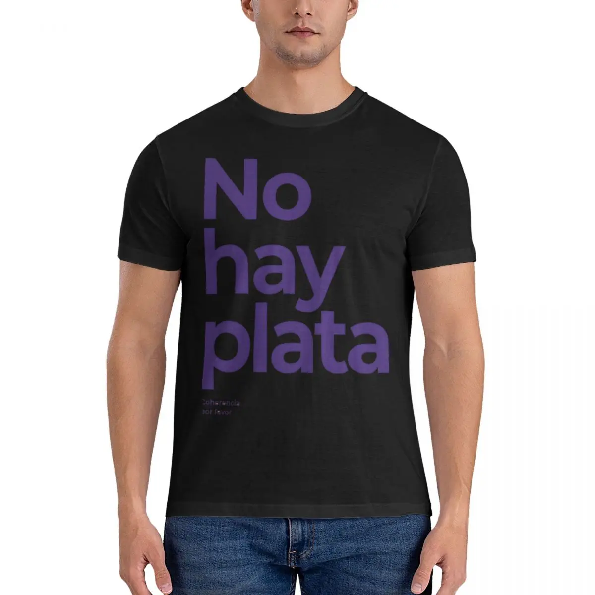 Men's T-Shirts No Hay Plata Coherencia Por Favor Libertarismo Vintage Cotton Tees Short Sleeve Javier Milei T Shirt