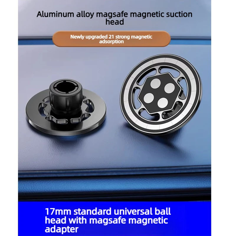 

Magnetic Base Compatible with MagSafe for 17mm Ball Head Car Cellphone Stand Mount Magnet Car Phone Holder Accessories