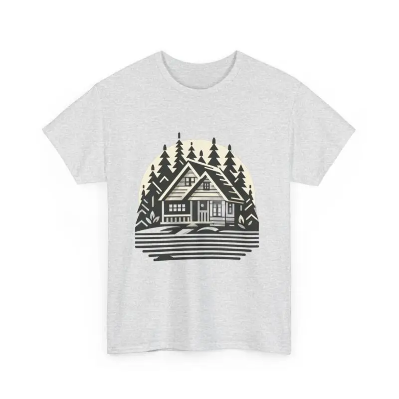 

Уютная футболка из плотного хлопка с кабиной для любителей природы, кемпинга