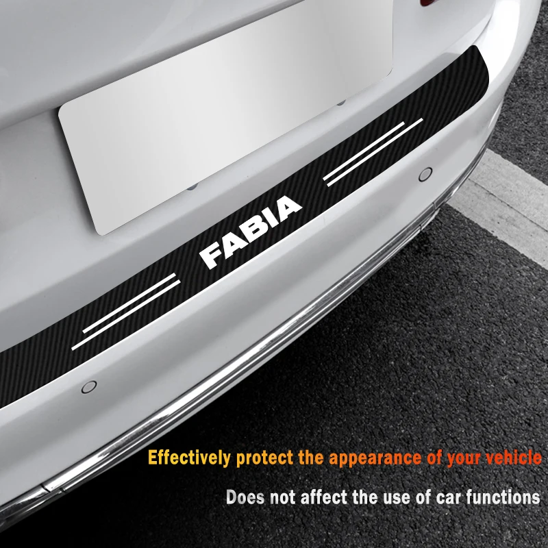 Car Rear Trunk Door Bumper Guard Plate Protector Strip for Skoda Fabia 1 2 3 MK1 MK2 MK3 NJ3 NJ5 Anti-Scratch Bar Accessories