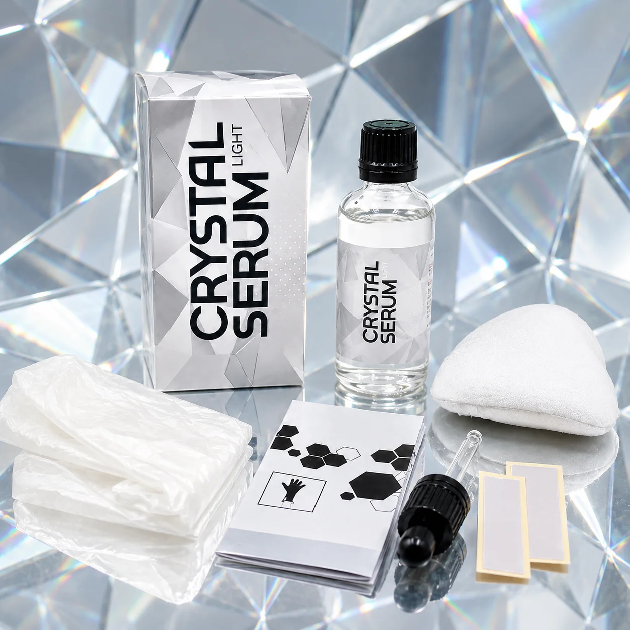Crystal Serum Light Ceramic Coating for Cars Protect Car Paintwork High Shine Easy To Apply 50ml 5 Years Durability