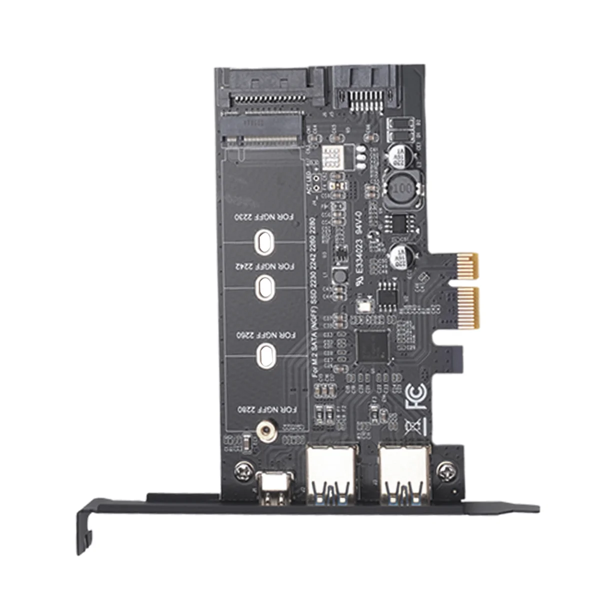 PCI-E to USB 3.0 PCI Express Card Incl.1 USB C and 2 USB A Ports_N34R