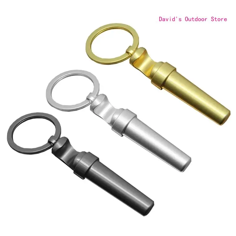 

Mini Pocket Cylindrical Beer Bottle Opener Zinc Alloy Creative Mini Key Chain Portable Tool Gadgets Opener with Key Ring X3UA