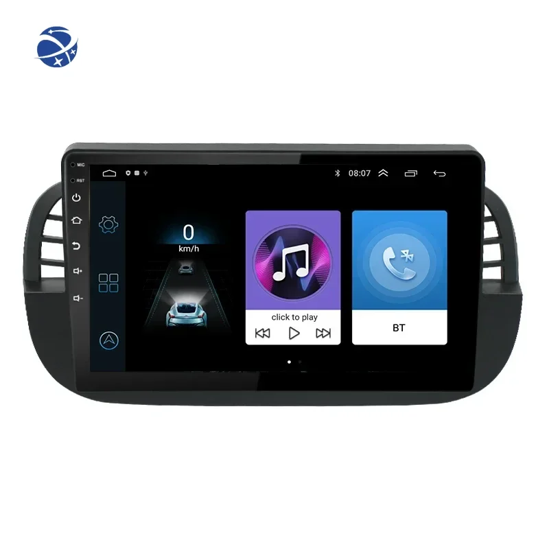 Car Multimedia Player Android Car Radio for FIAT 500 2007-2015 Fascia Frame Dash Kit 2 Din Car Stereo Audio Player