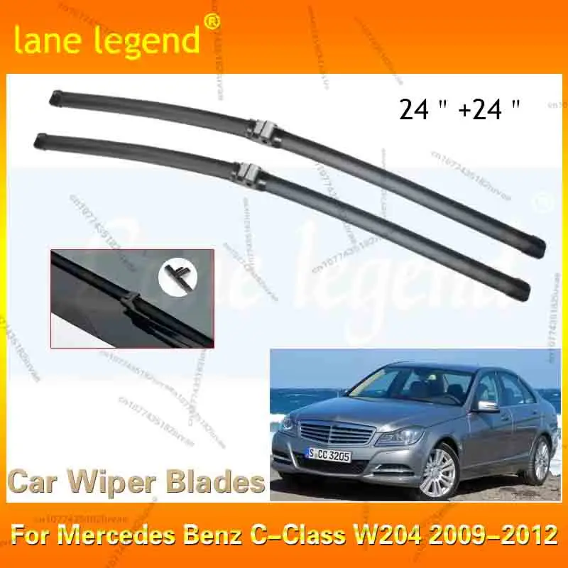 

Car Wiper Blade Front Windscreen Windshield Wipers Blades Auto Accessories For Mercedes Benz C-Class W204 24"+24" 2009-2012