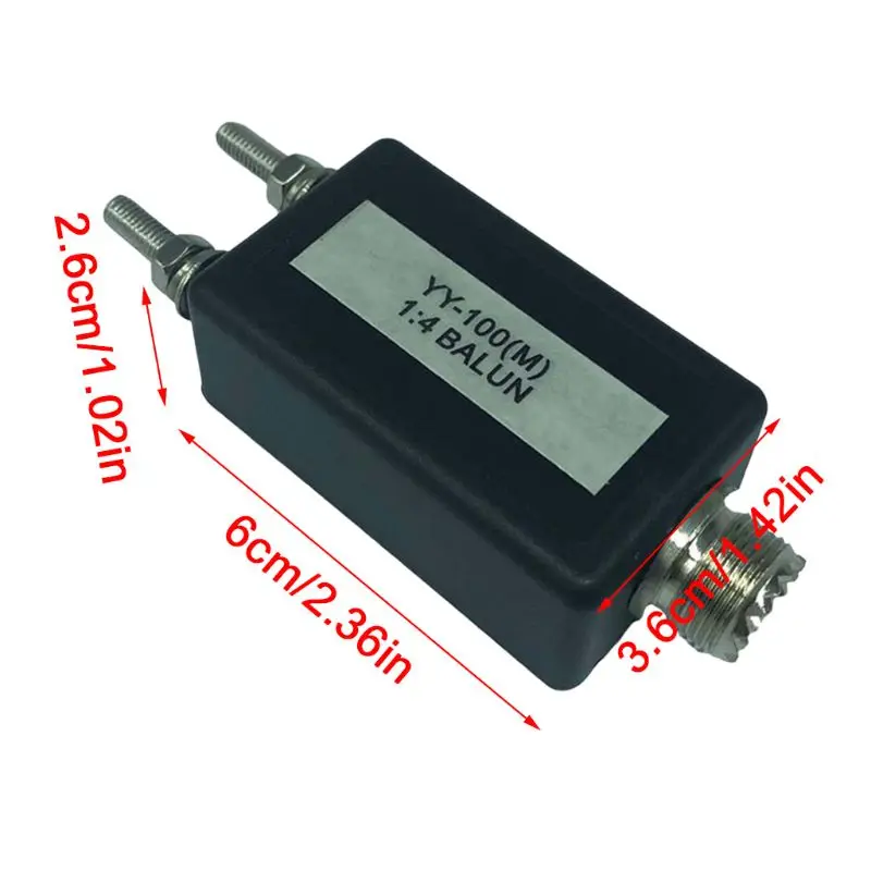 100W 1:4 HF Shortwave Antenna Balun QRP Mini Baluns for M Type Interface HF Frequency