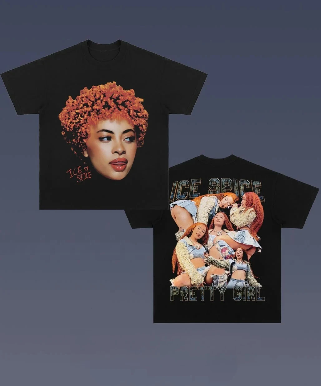 

ICE SPICE 1.15 BIG FACE Fashion Trend Graphic Printing Summer Luxury Brand Cotton Men's and Women's T-Shirts Short Sleeves