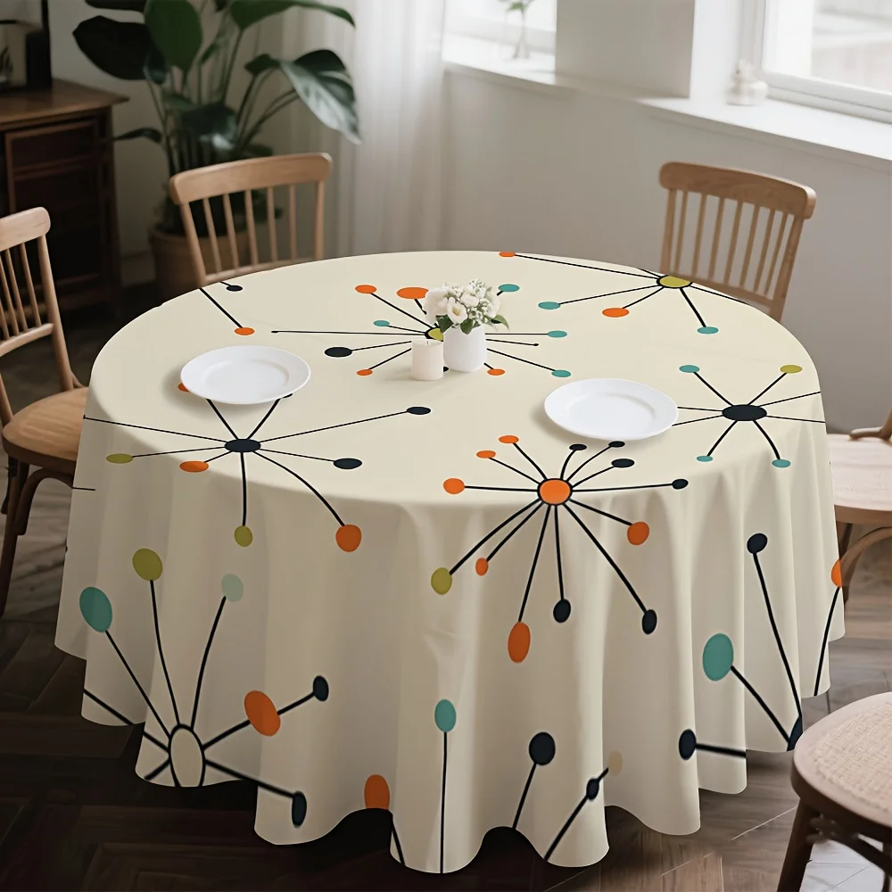 One design of atomic explosion floral tablecloth, suitable for circular table setting.zyc