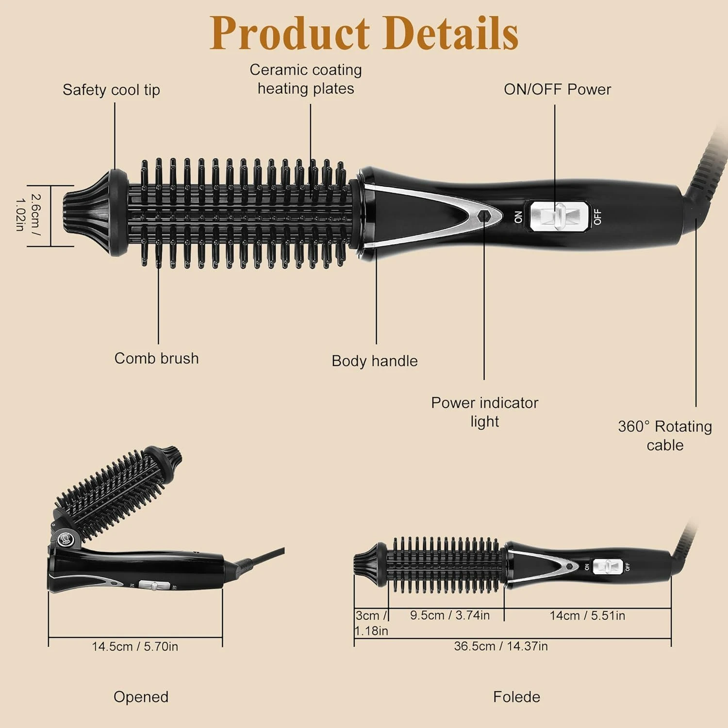 i-frizz Technology Curling Brush  Sleek & Shiny Curls All Day