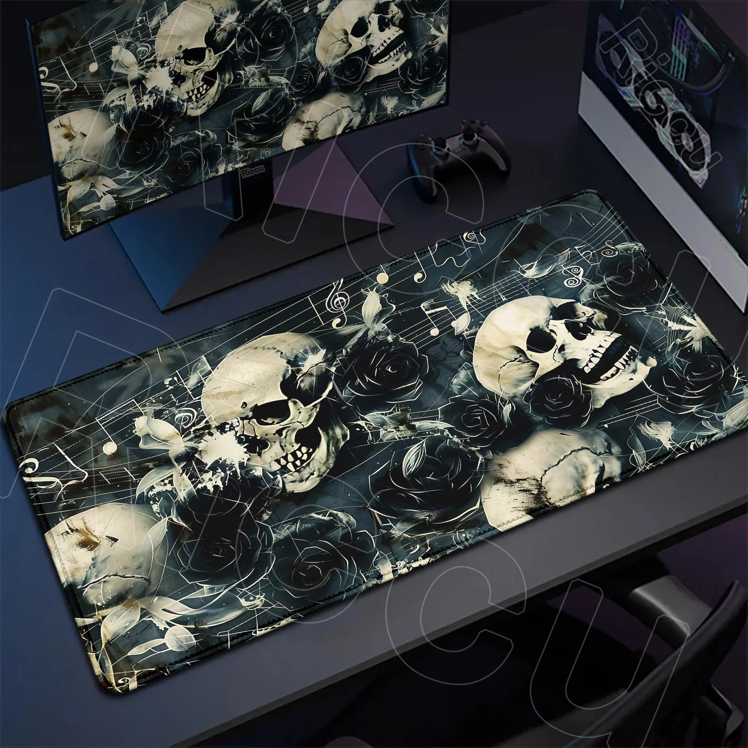 

Dark Horror punk Skull DIY Mouse Pad Large Game 600x300mm Gaming Keyboard Table Natural Rubber Office Decoration Carpet Desk mat