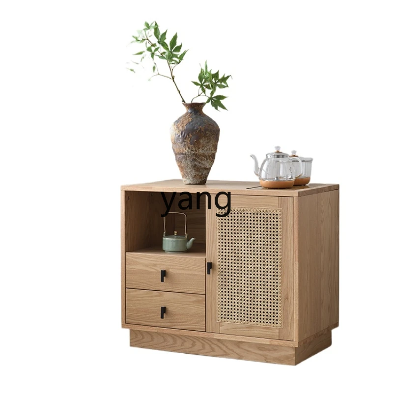 

CX Solid Wood Tea Cabinet Kettle Integrated Office Quiet Wind Mobile Side Table